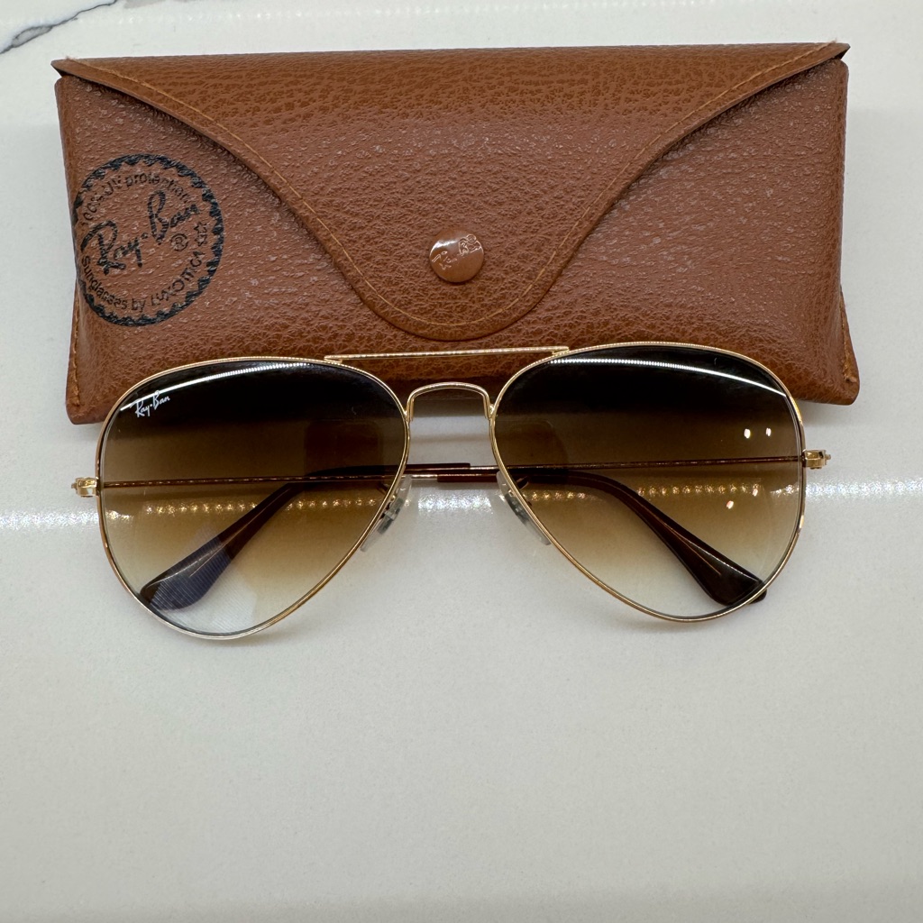 Ray-Ban Aviator Large Metal Arista Gold/Light Brown Sunglasses
